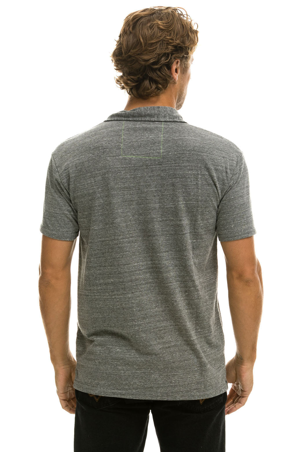 AVIATOR NATION POLO - HEATHER GREY Tees Aviator Nation 