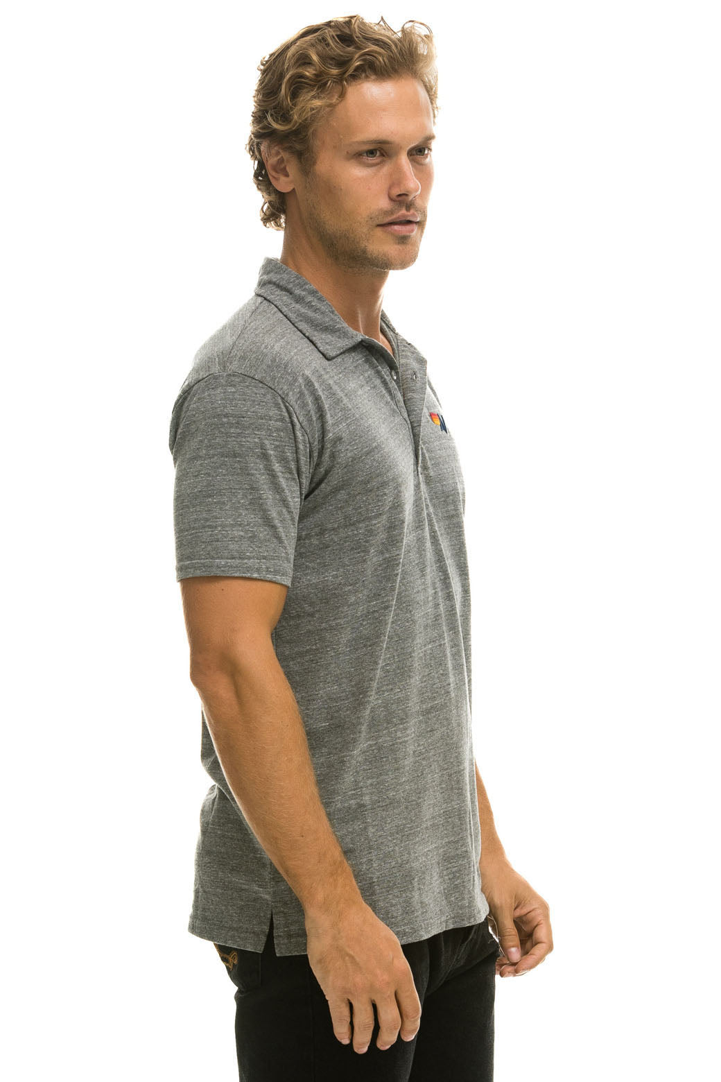 AVIATOR NATION POLO - HEATHER GREY Tees Aviator Nation 