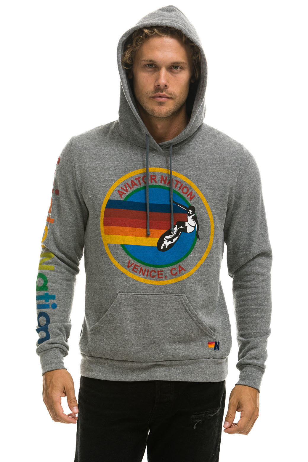 AVIATOR NATION PULLOVER HOODIE - HEATHER GREY Hoodie Aviator Nation 