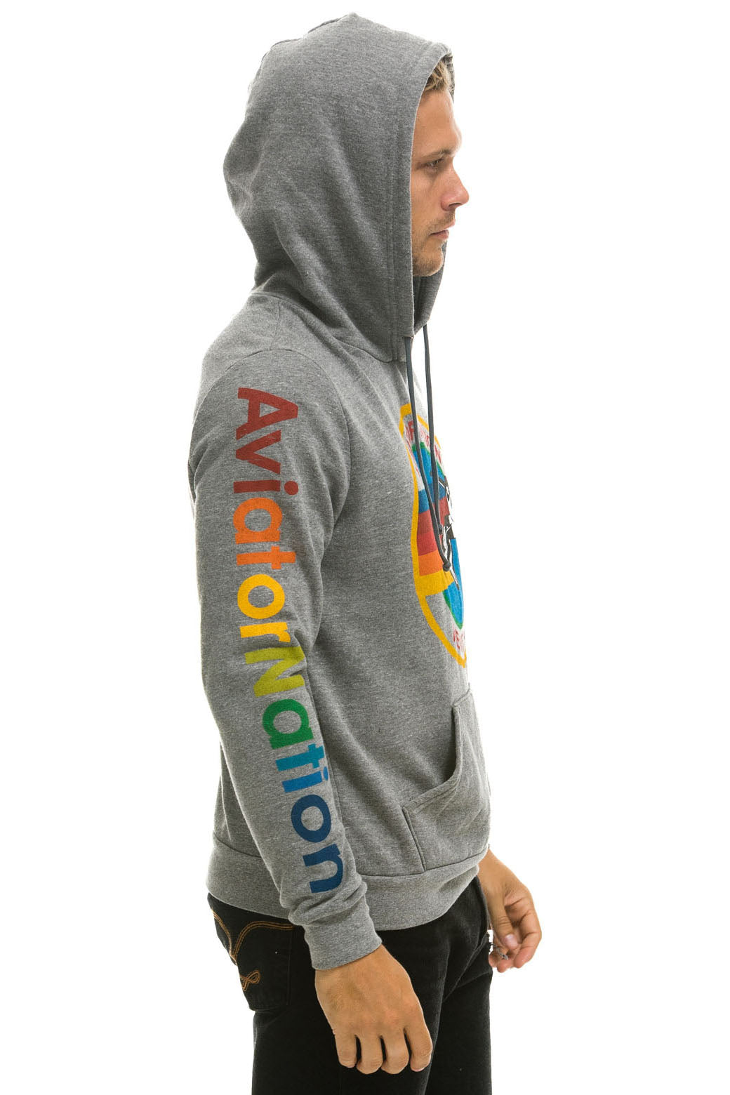 AVIATOR NATION PULLOVER HOODIE - HEATHER GREY Hoodie Aviator Nation 