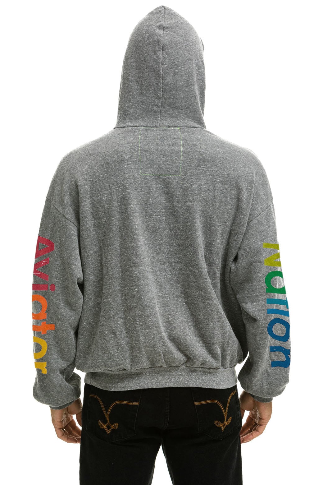 AVIATOR NATION RELAXED PULLOVER HOODIE - HEATHER GREY