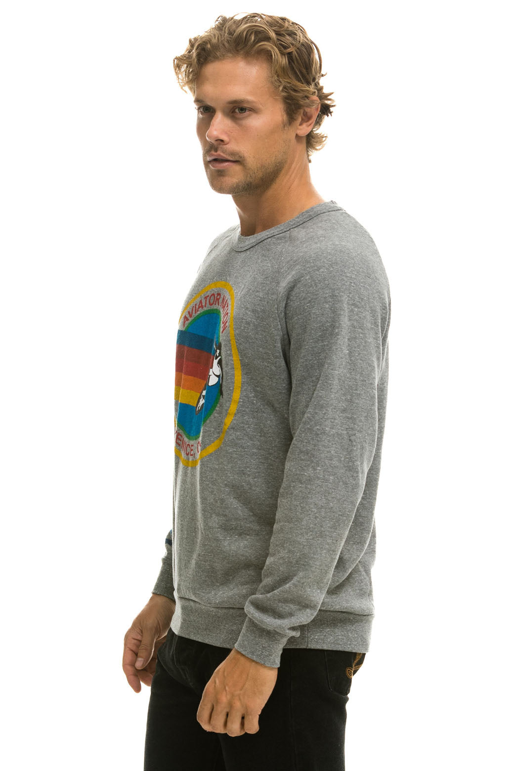 AVIATOR NATION SWEATSHIRT - HEATHER GREY Sweatshirt Aviator Nation 