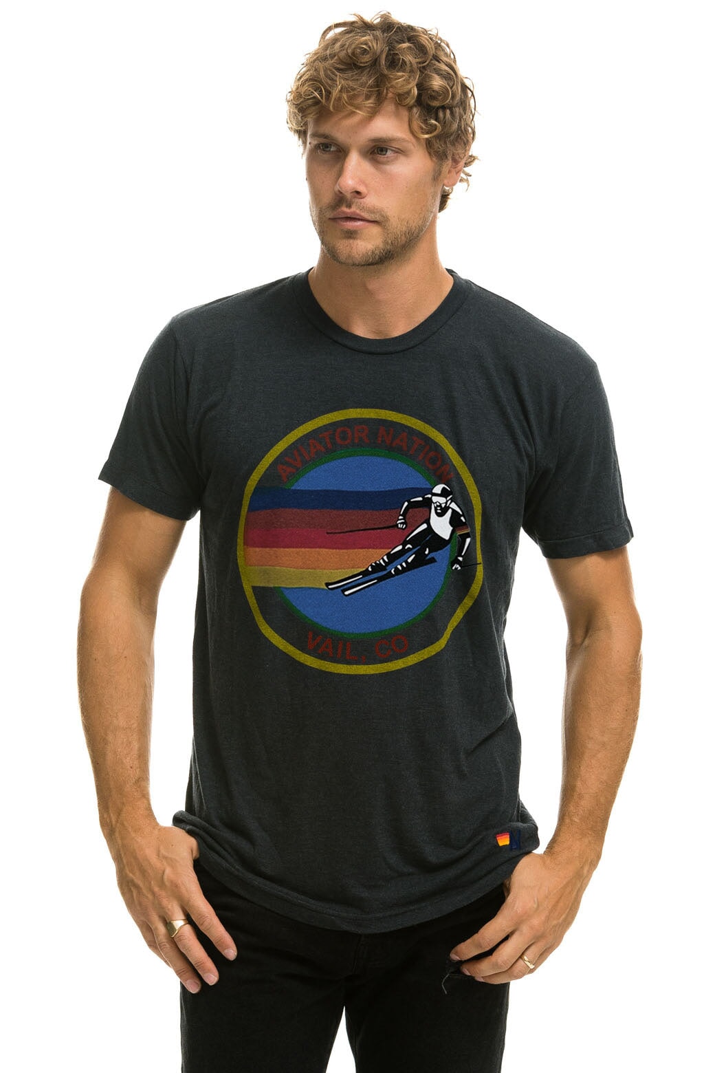 AVIATOR NATION VAIL TEE - CHARCOAL Tees Aviator Nation 