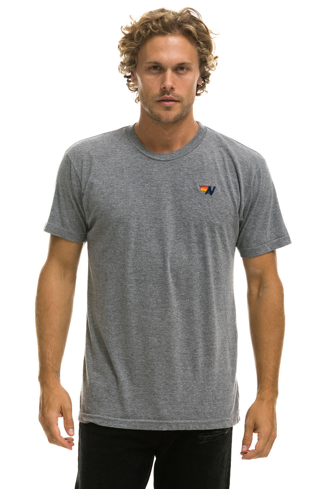 BASIC TEE - HEATHER GREY Tees Aviator Nation 