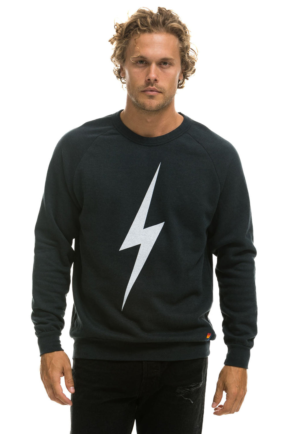 BOLT CREW SWEATSHIRT - CHARCOAL - Aviator Nation