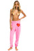 BOLT HEART SWEATPANTS - NEON PINK Sweatpants Aviator Nation 