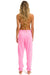 BOLT HEART SWEATPANTS - NEON PINK Sweatpants Aviator Nation 