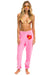 BOLT HEART SWEATPANTS - NEON PINK Sweatpants Aviator Nation 