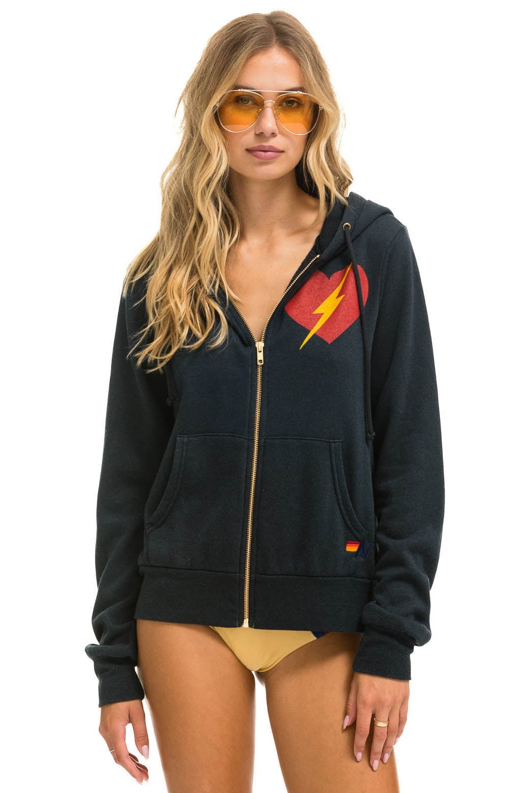 Aviator nation cheap bolt zip hoodie