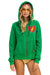 BOLT HEART ZIP HOODIE - KELLY GREEN Hoodie Aviator Nation 