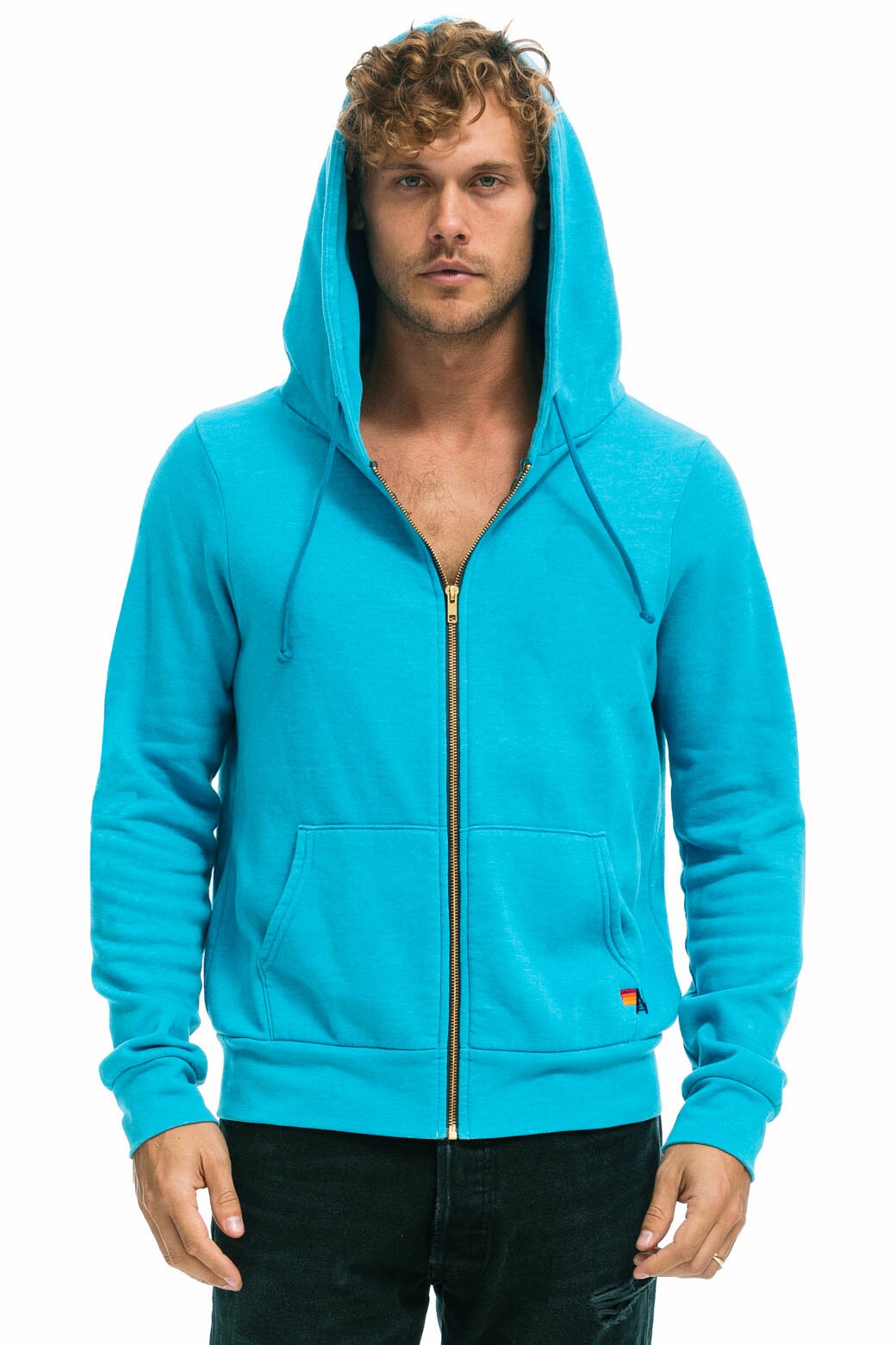 Hotsell Aviator Nation blue 4 zip bolt zip up hoodie