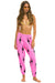 BOLT STITCH REPEAT SWEATPANTS - NEON PINK // BLACK Women's Sweatpants Aviator Nation 