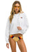 BOLT STRIPE RELAXED CROPPED PULLOVER HOODIE - WHITE Aviator Nation 