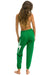 BOLT SWEATPANTS - KELLY GREEN // WHITE Women's Sweatpants Aviator Nation 