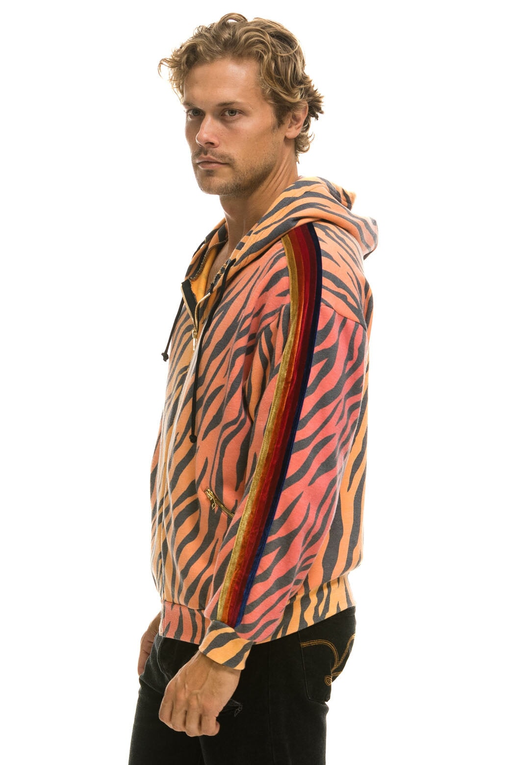 Aviator nation tiger print online hoodie