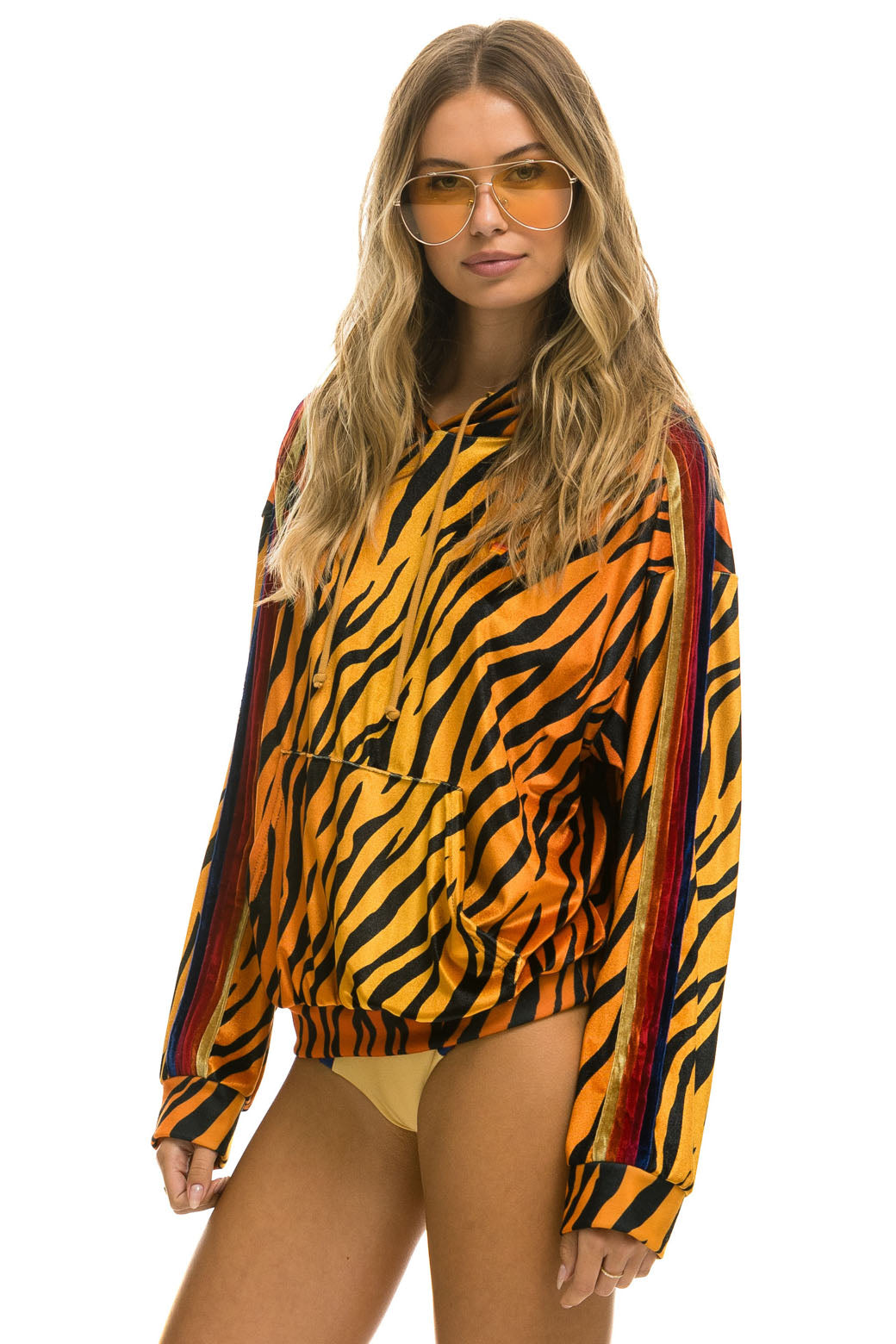 CLASSIC VELVET RELAXED PULLOVER HOODIE - TIGER Hoodie Aviator Nation 