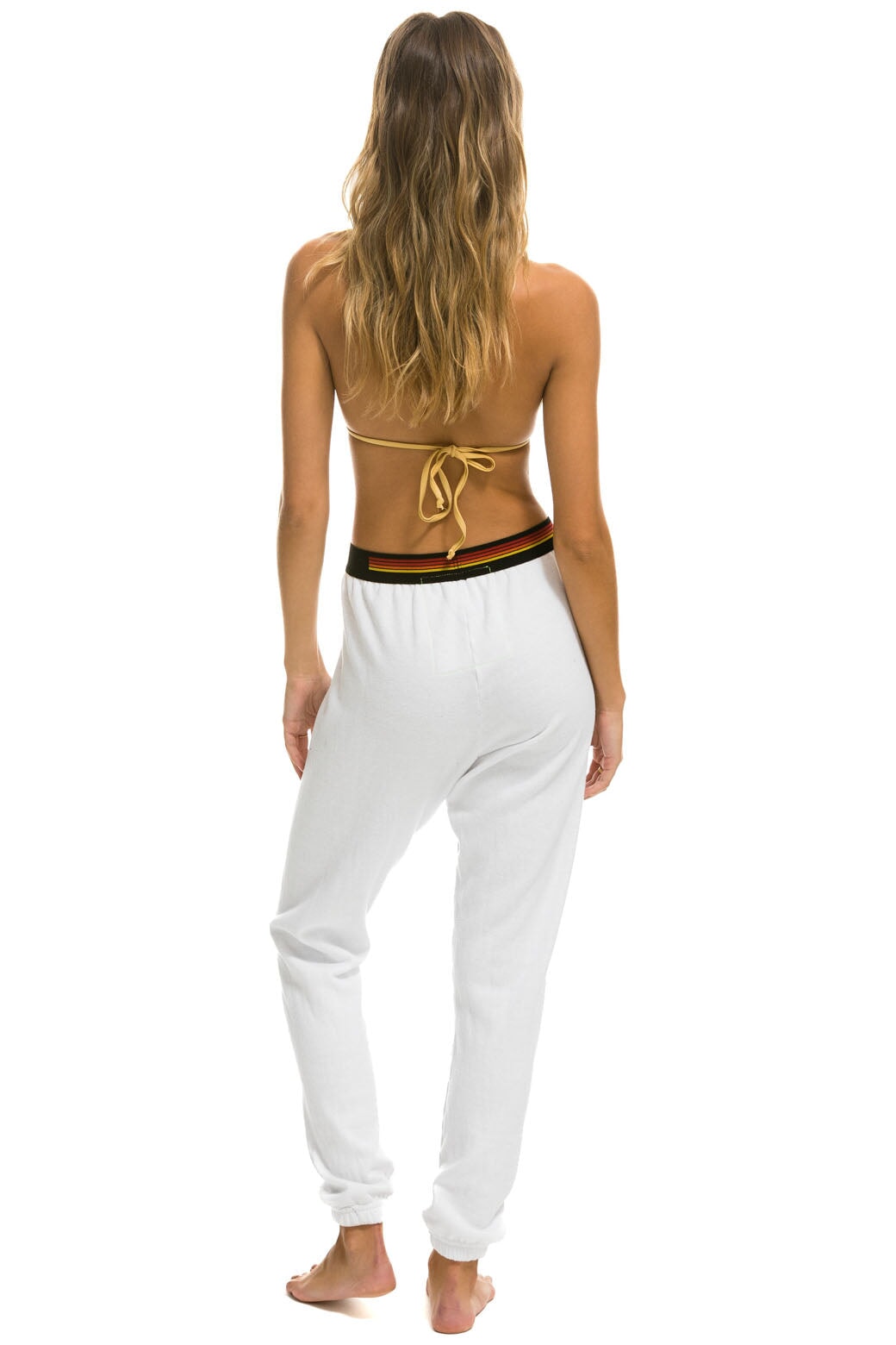 White aviator nation sweatpants hotsell