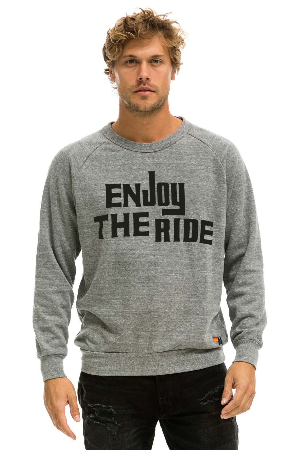 ENJOY THE RIDE SWEATSHIRT - HEATHER GREY - Aviator Nation