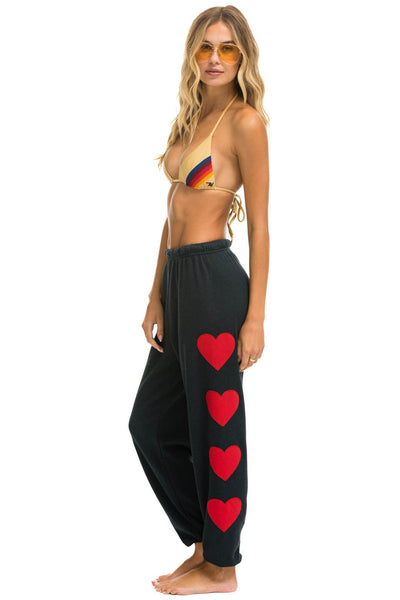 HEART STITCH 4 SWEATPANTS - CHARCOAL - Aviator Nation