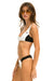 HI-CUT COLOR BLOCK CHEEKY BIKINI BOTTOMS - VINTAGE WHITE // BLACK Swim Aviator Nation 