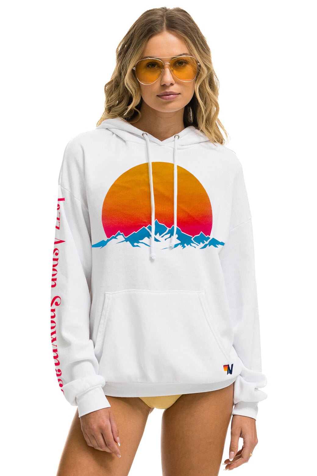 Relaxed Graphic Hoodie - White