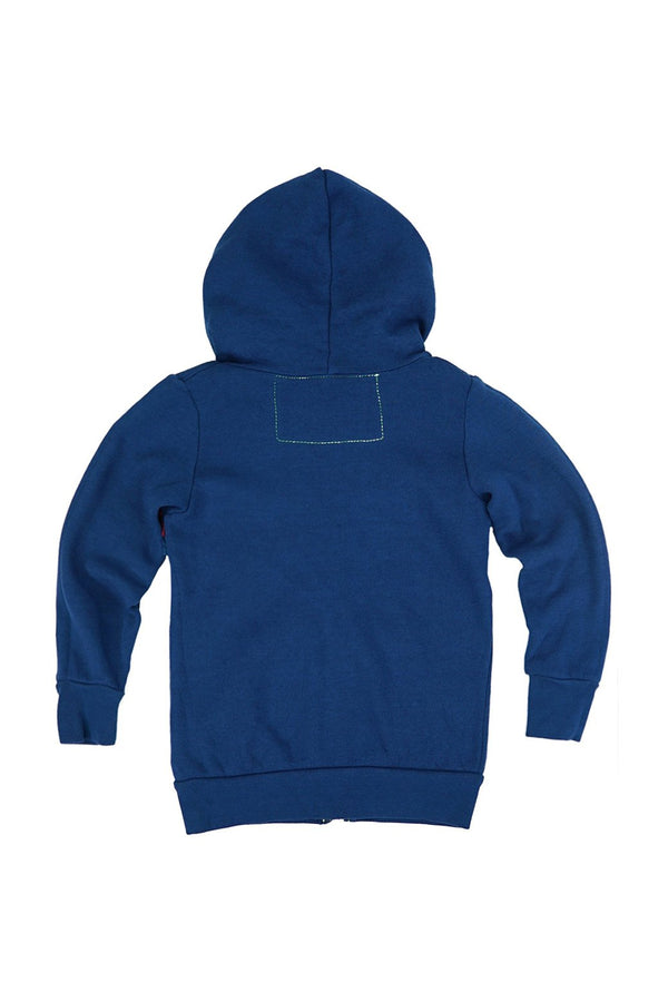 KID'S 5 STRIPE HOODIE - ROYAL - Aviator Nation