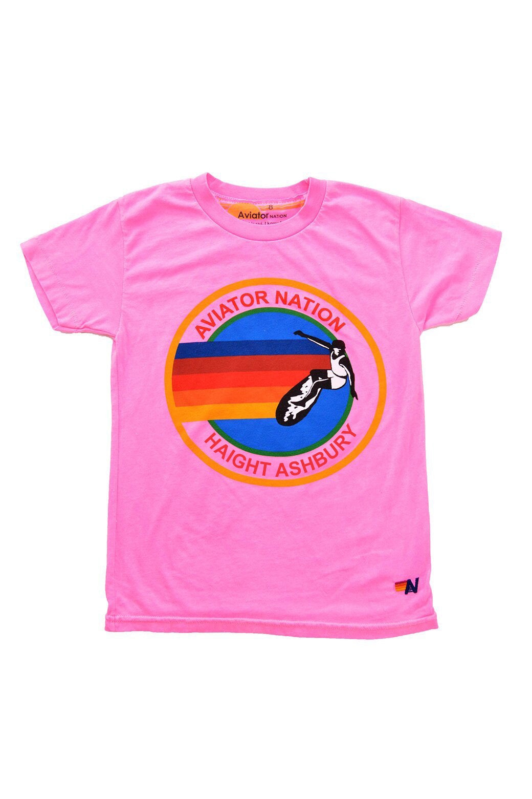 KID&#39;S AVIATOR NATION HAIGHT ASHBURY TEE - NEON PINK Kid&#39;s Tee Aviator Nation 