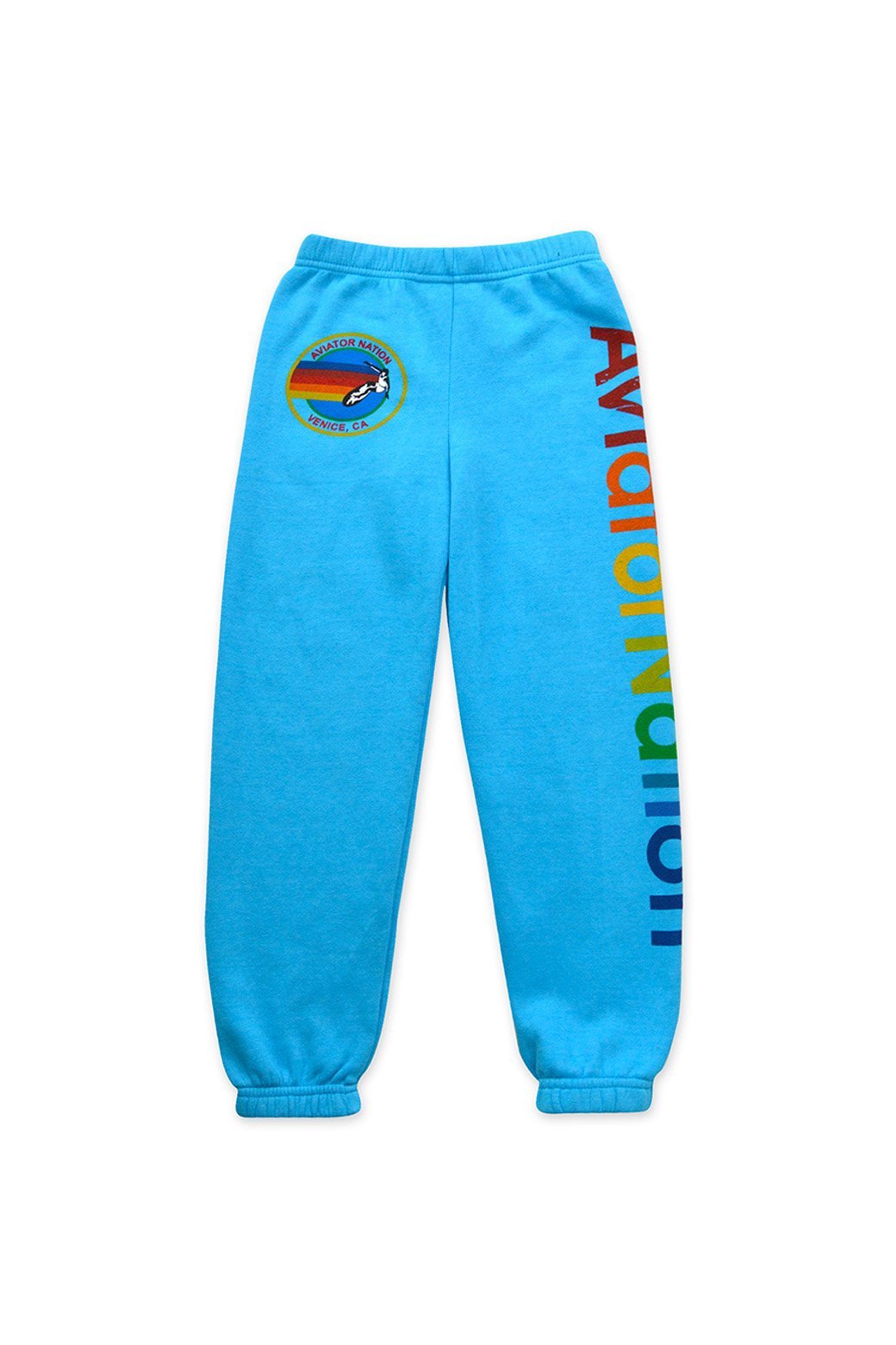 KID'S AVIATOR NATION SWEATPANTS - NEON BLUE Kid's Sweatpants Aviator Nation 