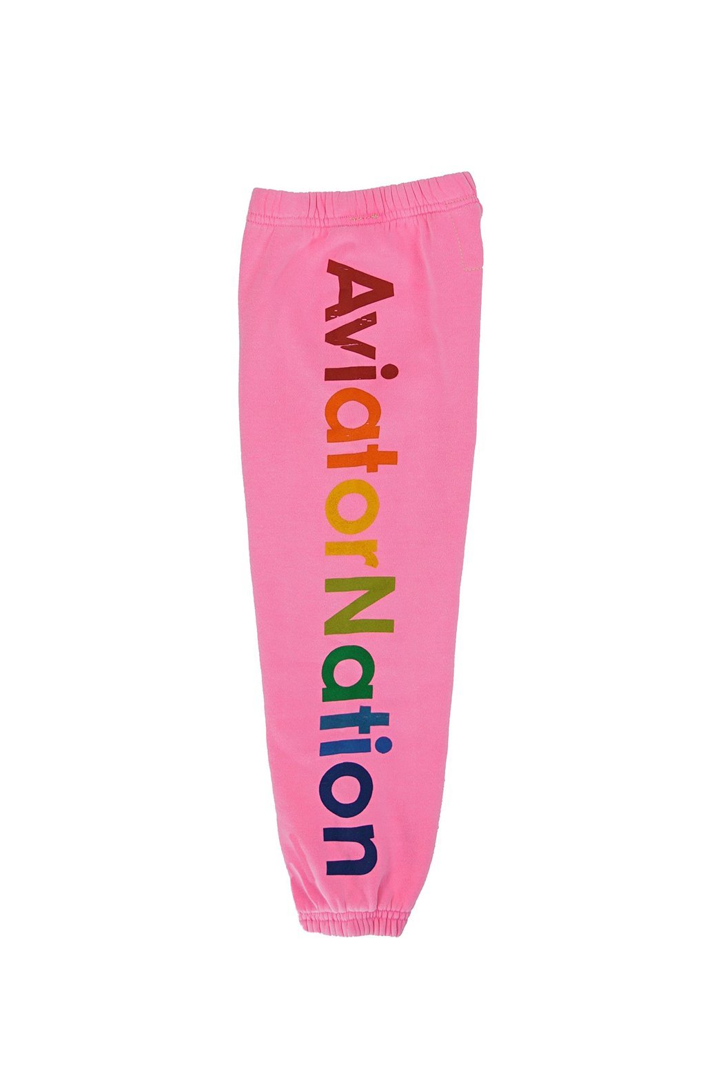 Aviator nation top camo sweatpants with neon pink stripes