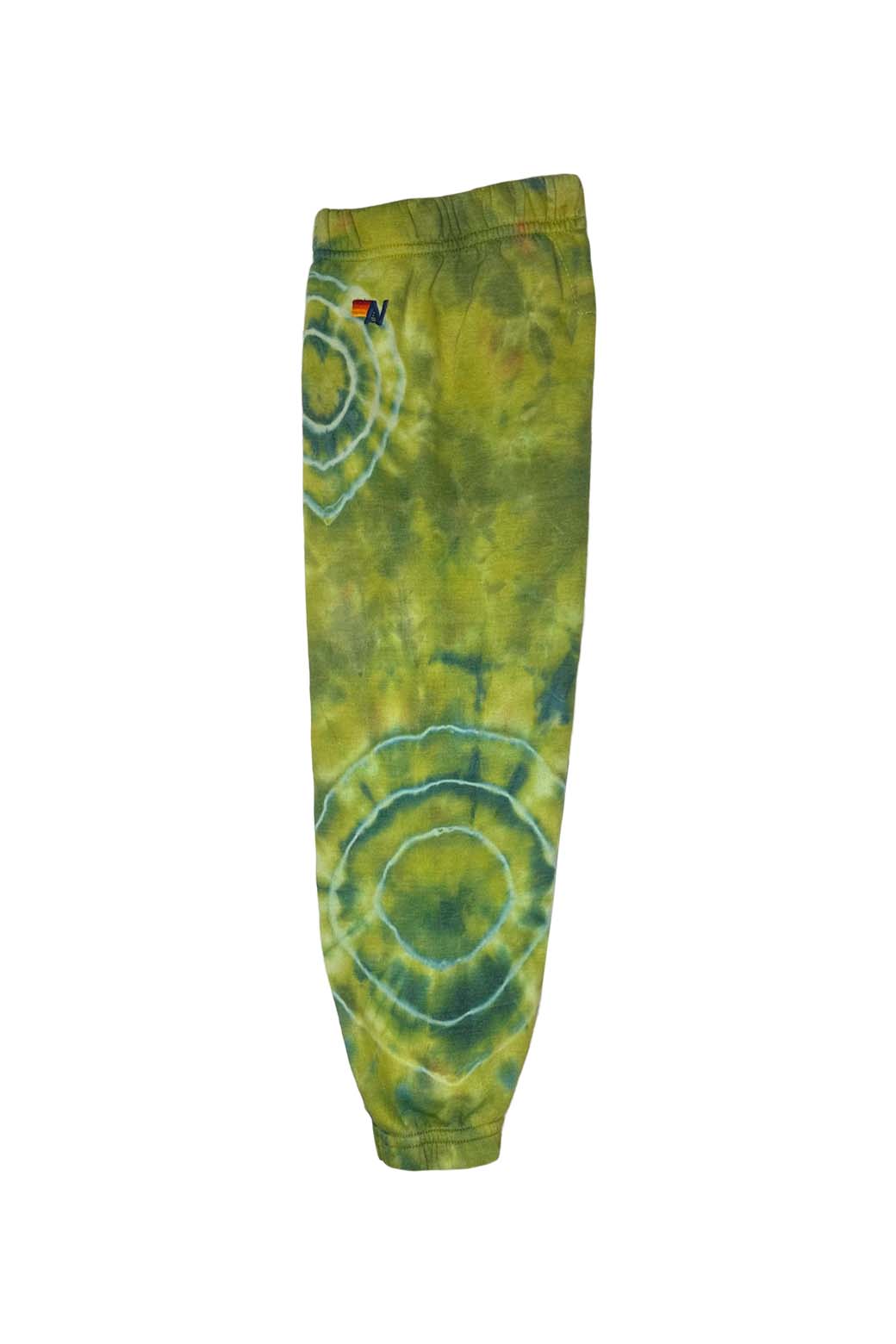 KID&#39;S HAND DYED SWEATPANTS - TIE DYE GREEN YELLOW Kid&#39;s Sweatpants Aviator Nation 