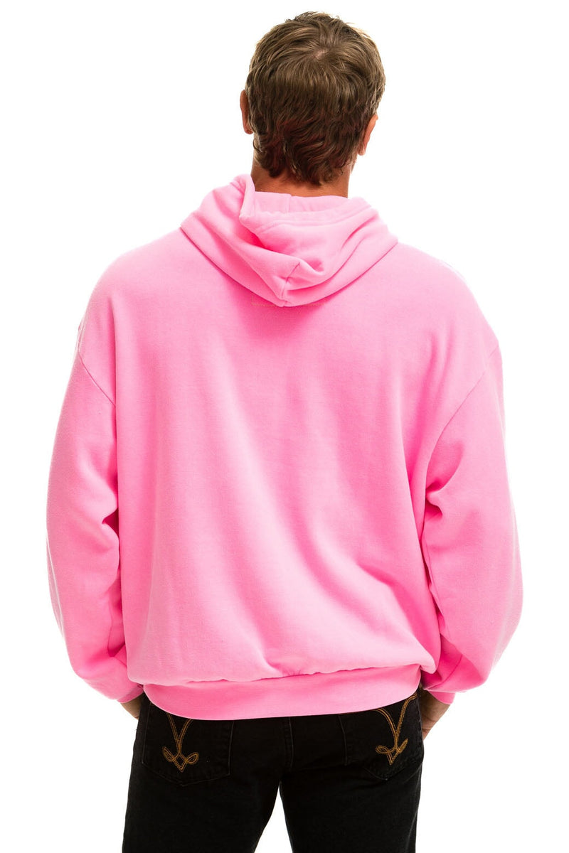 LOGO PULLOVER RELAXED HOODIE - NEON PINK - Aviator Nation