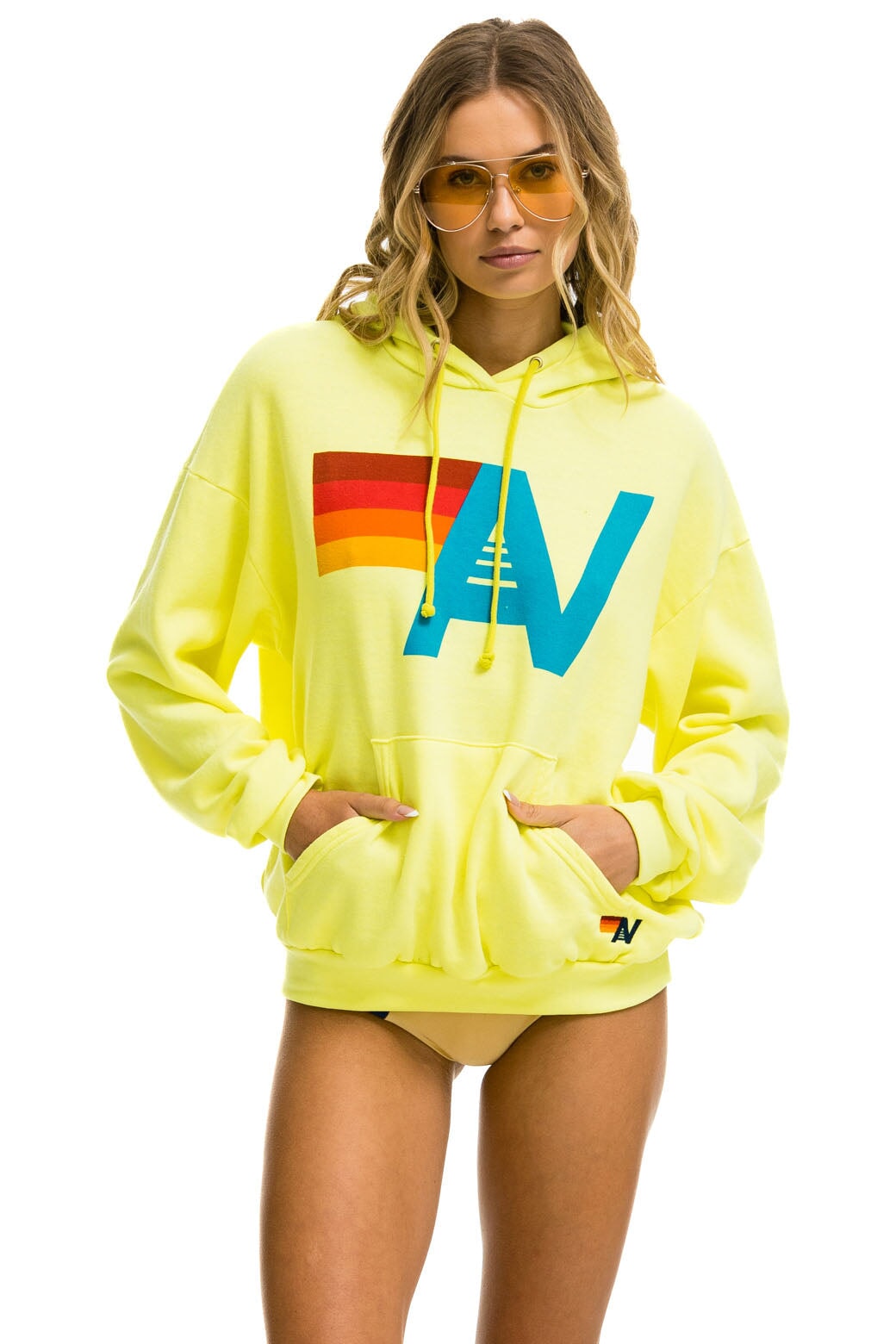 Yellow best sale hoodie zip