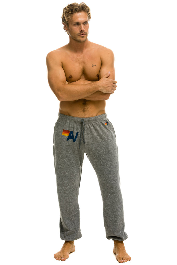 LOGO SWEATPANTS - HEATHER GREY - Aviator Nation