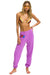 LOGO SWEATPANTS - NEON PURPLE Women's Sweatpants Aviator Nation 