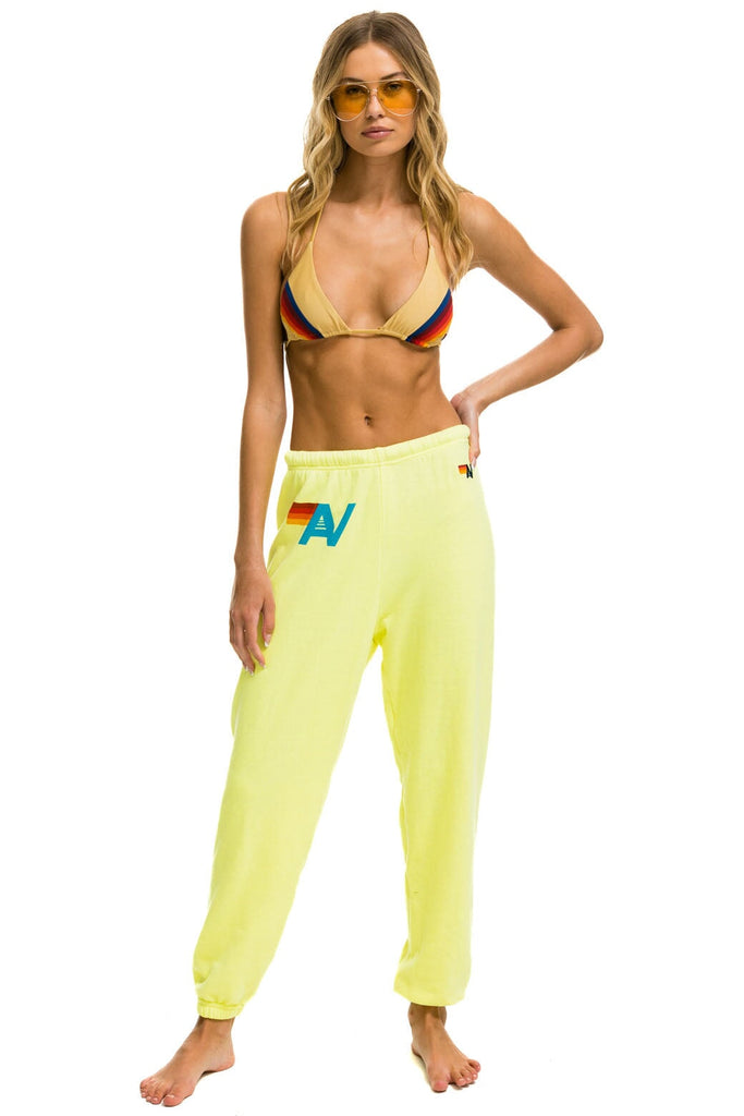 LOGO SWEATPANTS - NEON YELLOW - Aviator Nation