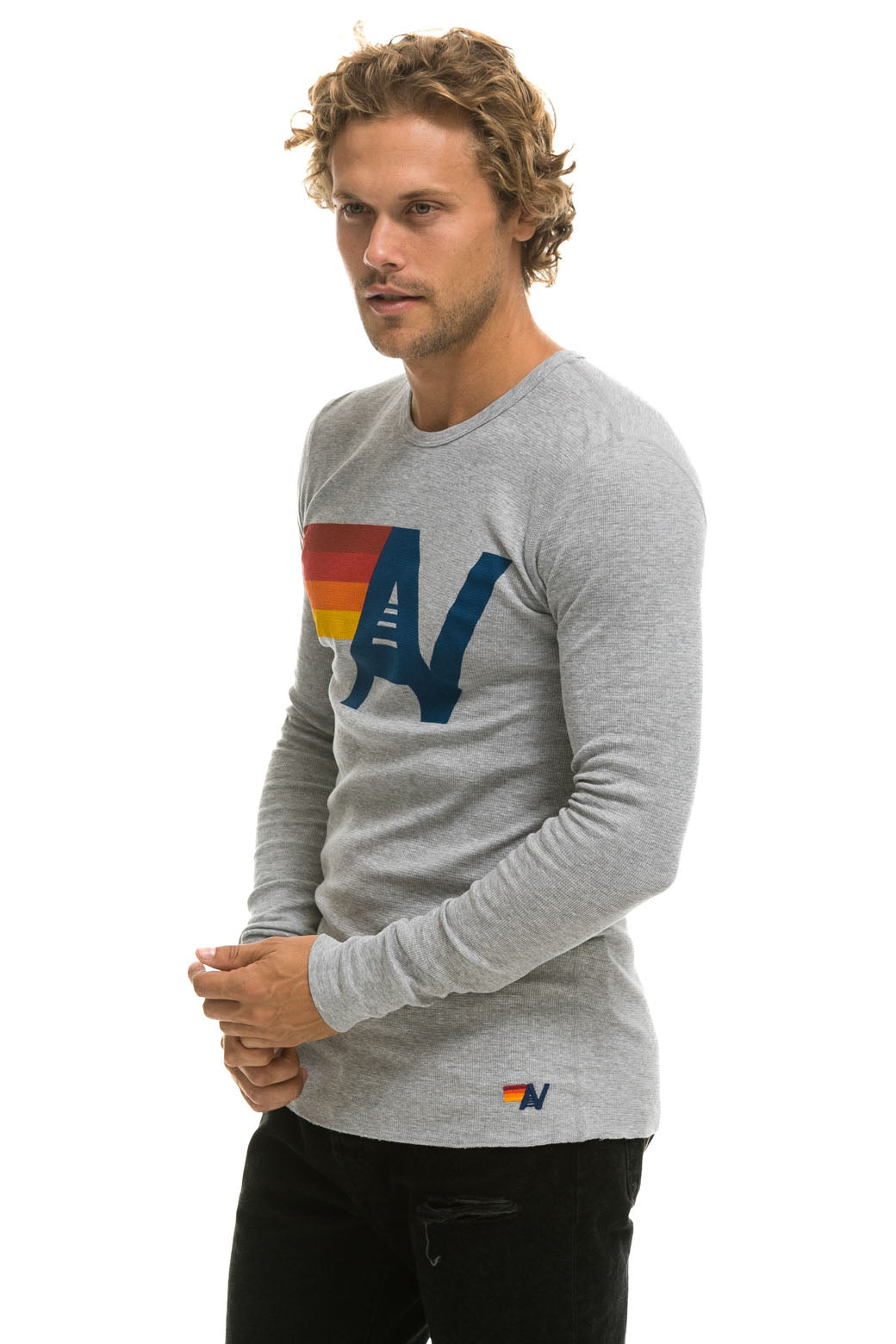 LOGO THERMAL - HEATHER GREY Thermal Aviator Nation 