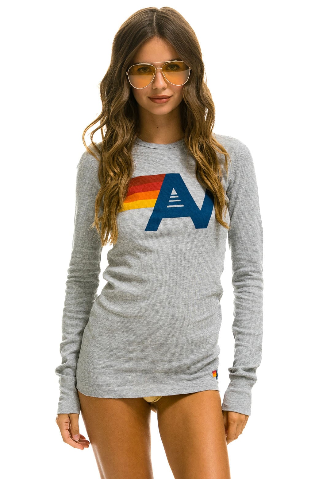 LOGO THERMAL - HEATHER GREY Thermal Aviator Nation 