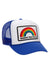 MANHATTAN BEACH RAINBOW TRUCKER HAT HATS Aviator Nation ROYAL // WHITE // ROYAL 