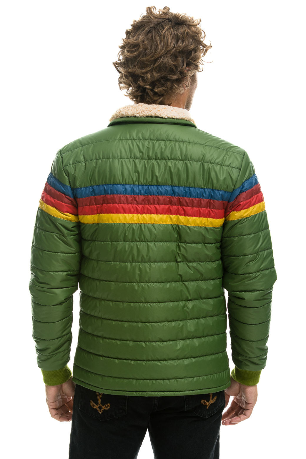 MEN'S 4 STRIPE JACKET - GARDEN GREEN Jacket Aviator Nation 