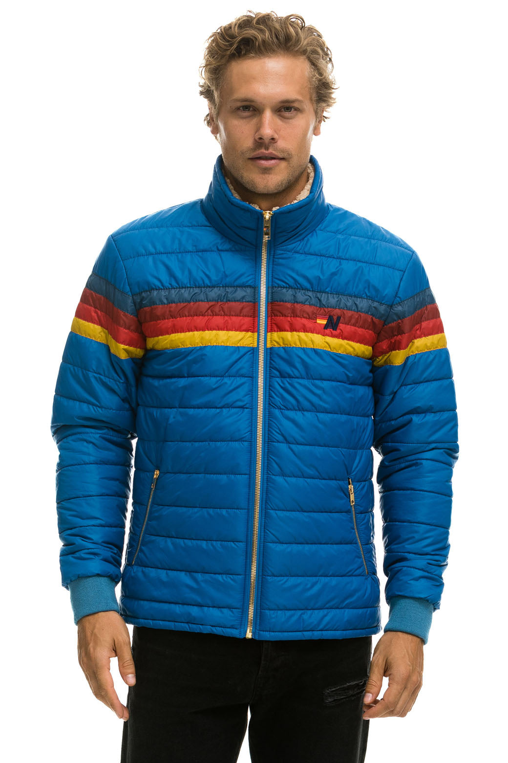 MEN'S 4 STRIPE JACKET - SNORKEL BLUE Jacket Aviator Nation 