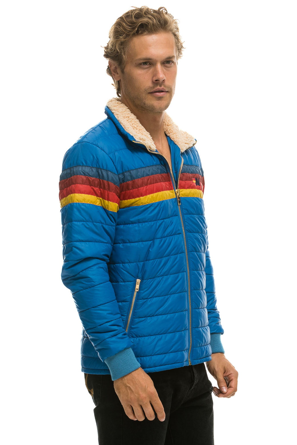 MEN'S 4 STRIPE JACKET - SNORKEL BLUE Jacket Aviator Nation 