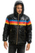 MEN'S 4 STRIPE LUXE TREKKER JACKET - GLOSSY BLACK Jacket Aviator Nation 