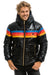 MEN'S 4 STRIPE LUXE TREKKER JACKET - GLOSSY BLACK Jacket Aviator Nation 