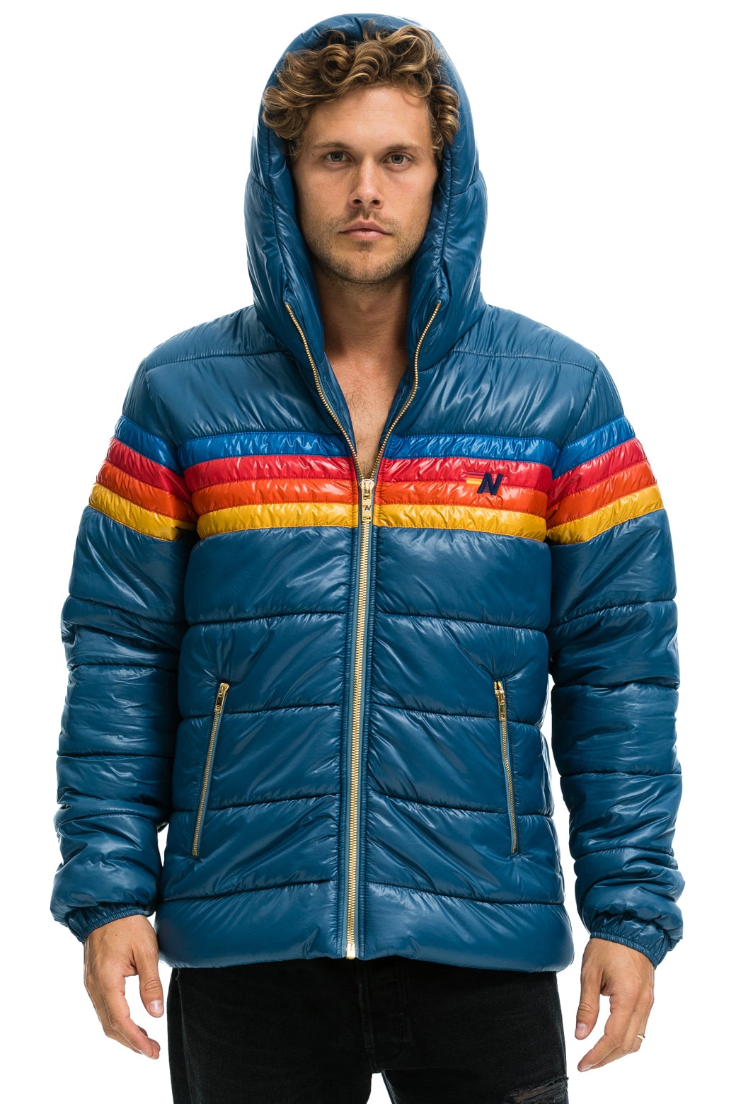 Aviator nation trekker hooded puffer jacket hotsell