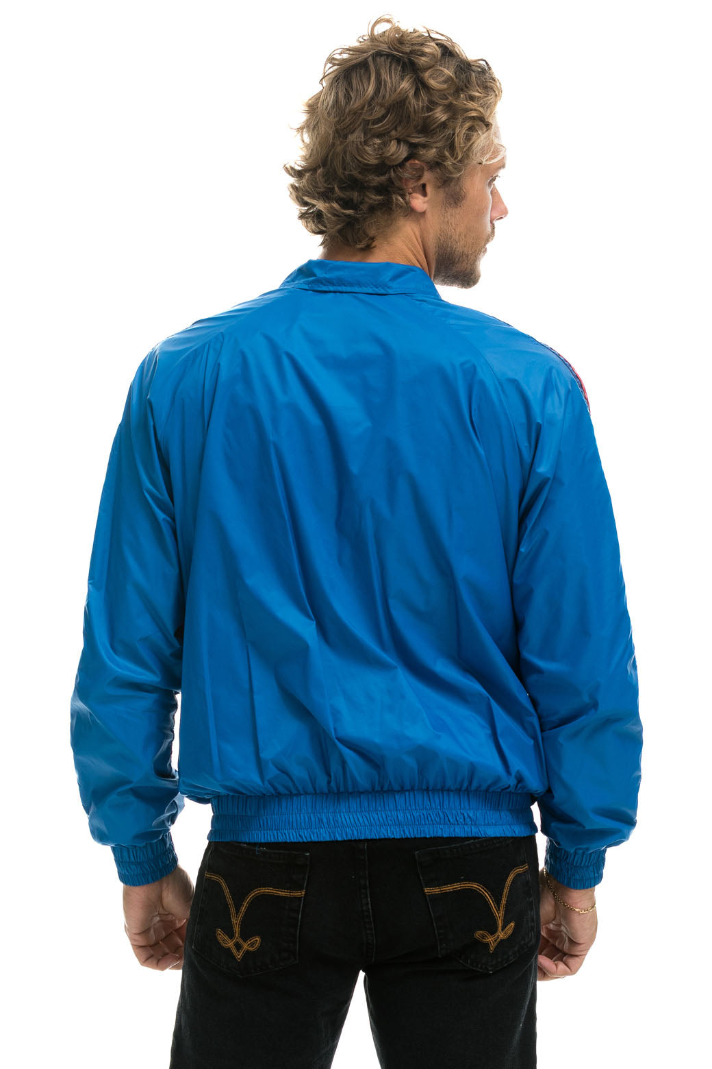 MEN'S 4 STRIPE WINDBREAKER - SNORKEL BLUE Jacket Aviator Nation 