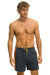 MEN'S 5 STRIPE FLEX SHORTS - TITANIUM Men's Board Shorts Aviator Nation 