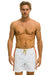 MEN'S 5 STRIPE FLEX SHORTS - WHITE Men's Board Shorts Aviator Nation 