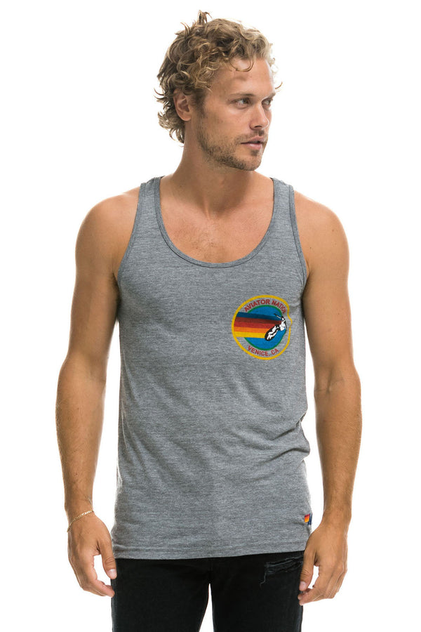 Aviator Nation hotsell Gray Racerback Tank Top