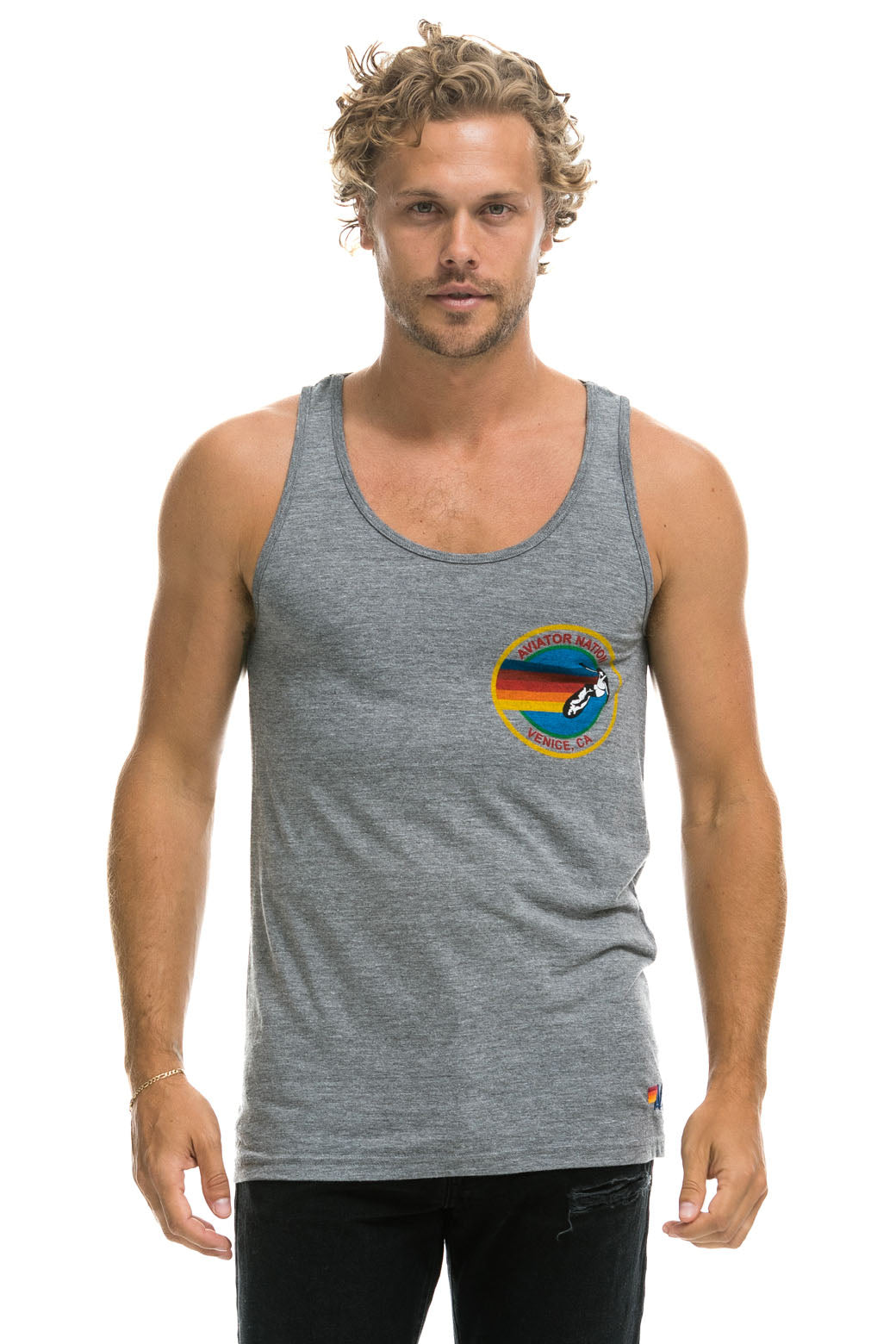 MEN&#39;S AVIATOR NATION TANK - HEATHER GREY Men&#39;s Tank Aviator Nation 