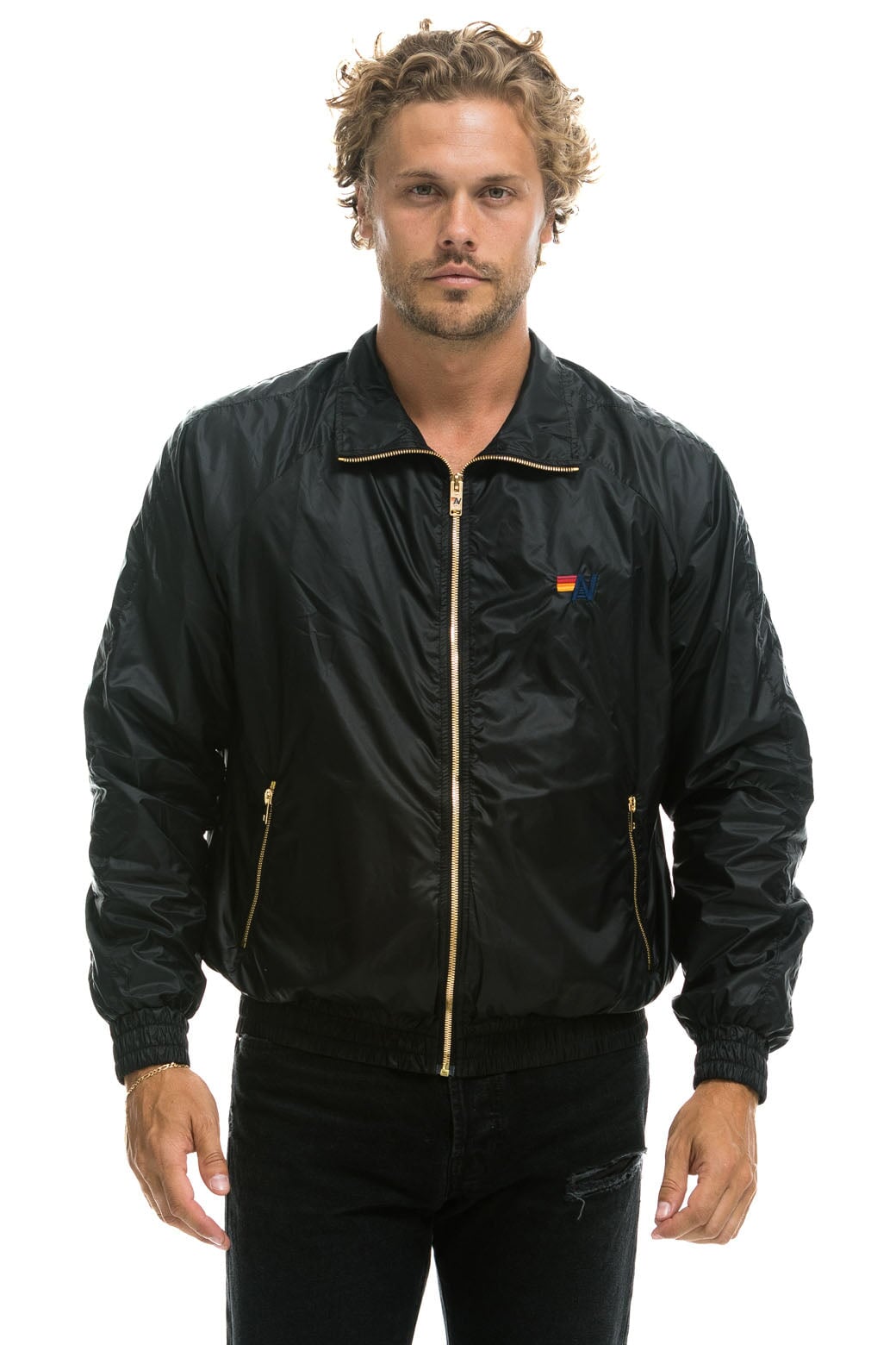 MEN&#39;S BASIC WINDBREAKER - BLACK Aviator Nation 